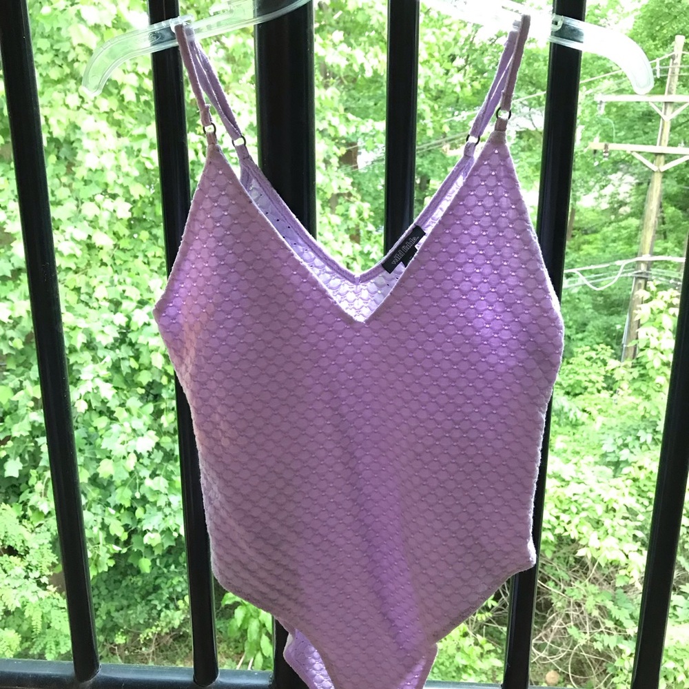 Lavender V-Neck Bodysuit